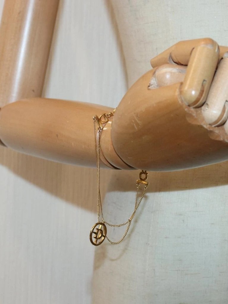 Christian Dior Bracelet Metal Gold Tone Auth Am6489